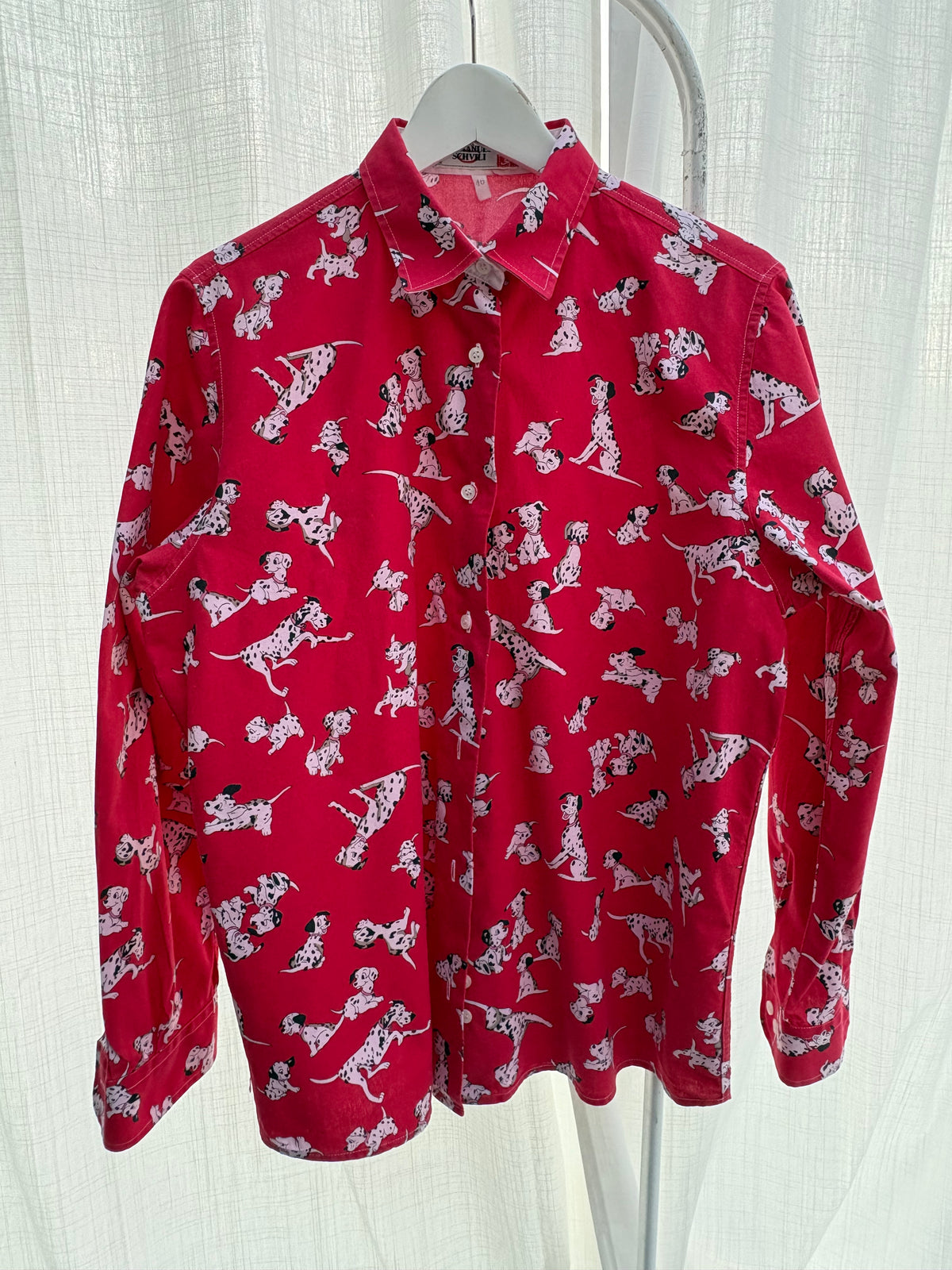 Camicia Schvili rossa con dalmata