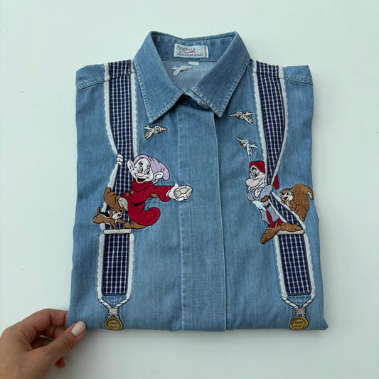 Camicia jeans 7 nani con bretelle