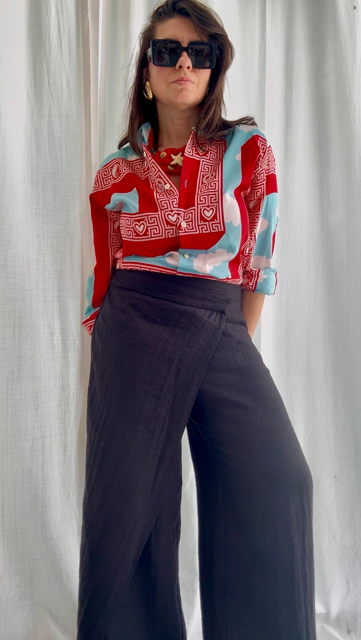 Moschino shirt “peace & love and nuvole”