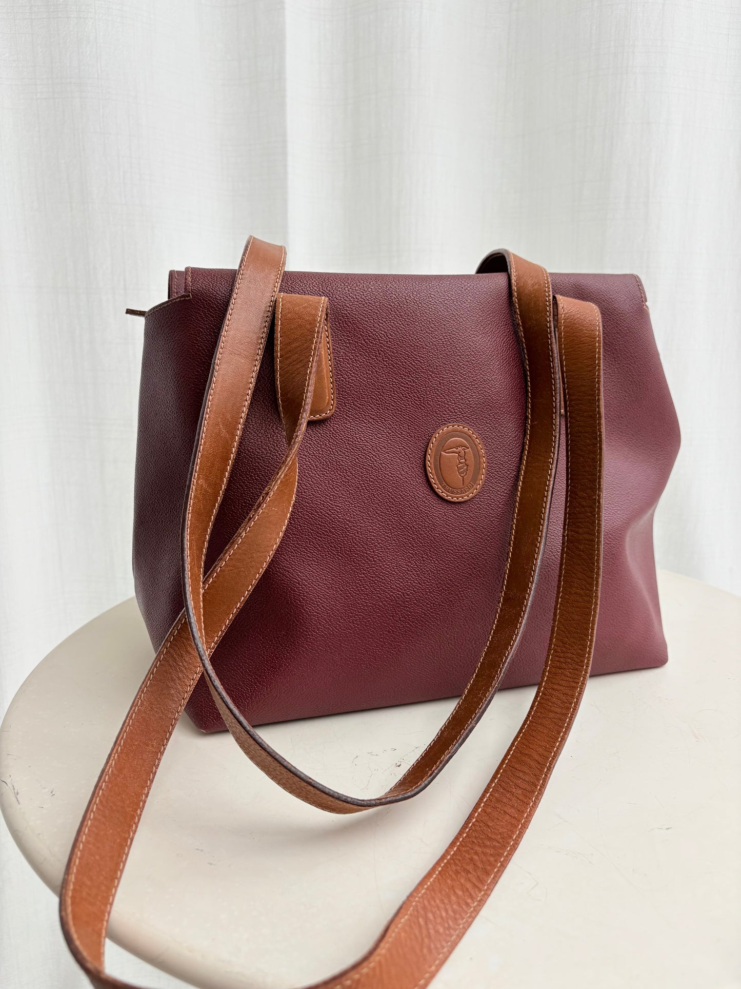 Borsa burgundi a tracolla Trussardi