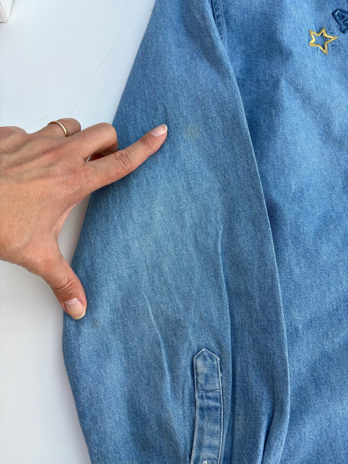 Camicia Schvili jeans con Pippo rugbista